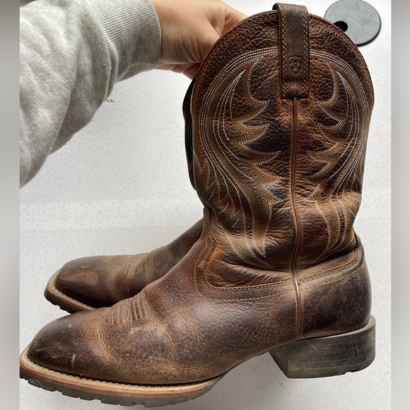ARIAT Brown Oiled Rowdy Hybrid Rancher Western Boot Size 11EE (Wide) - Picture 3 of 7